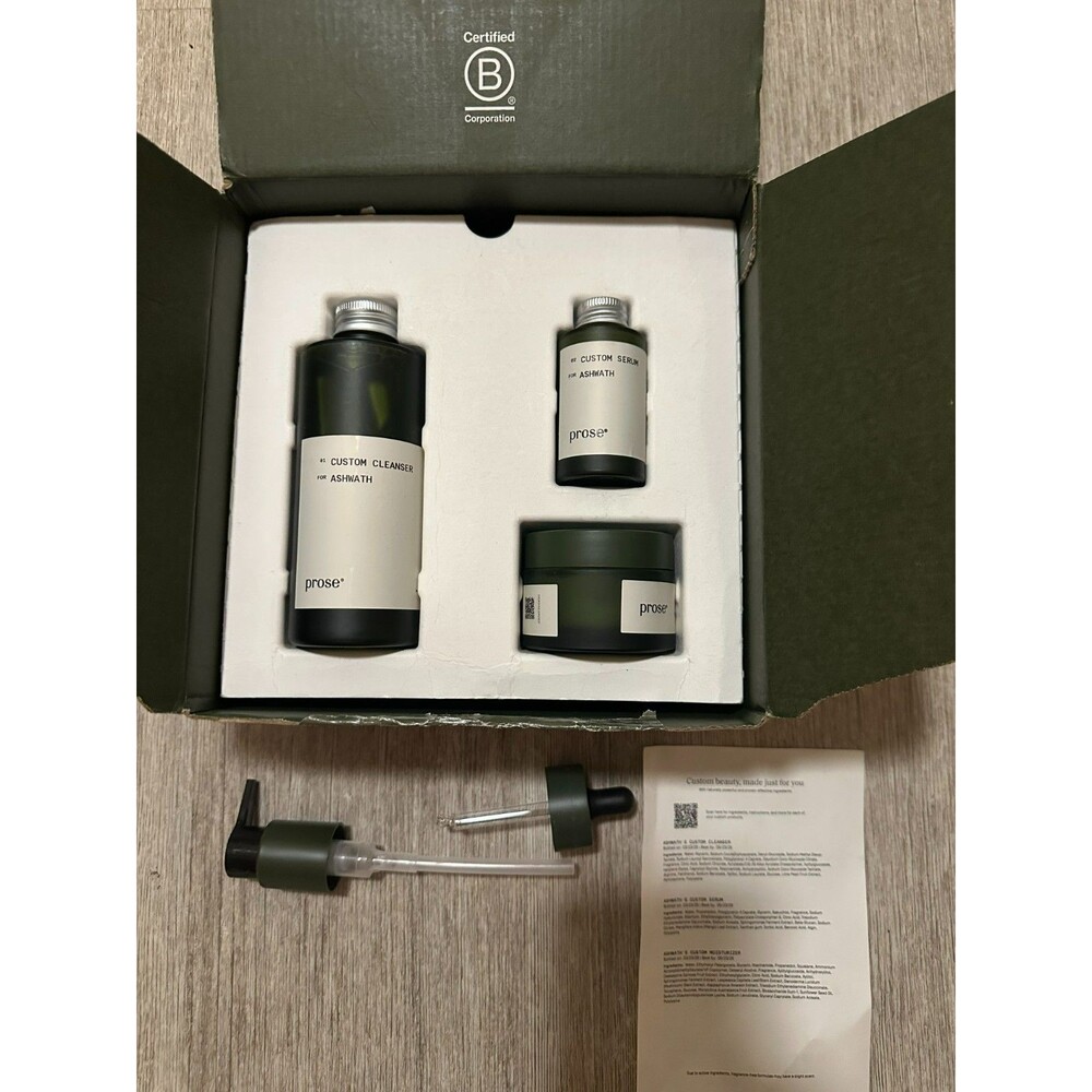 Prose Custom Cleanser, Serum & Moisturizer Skincare Set